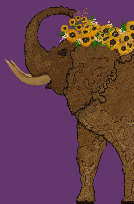 Elephants need love 2 print