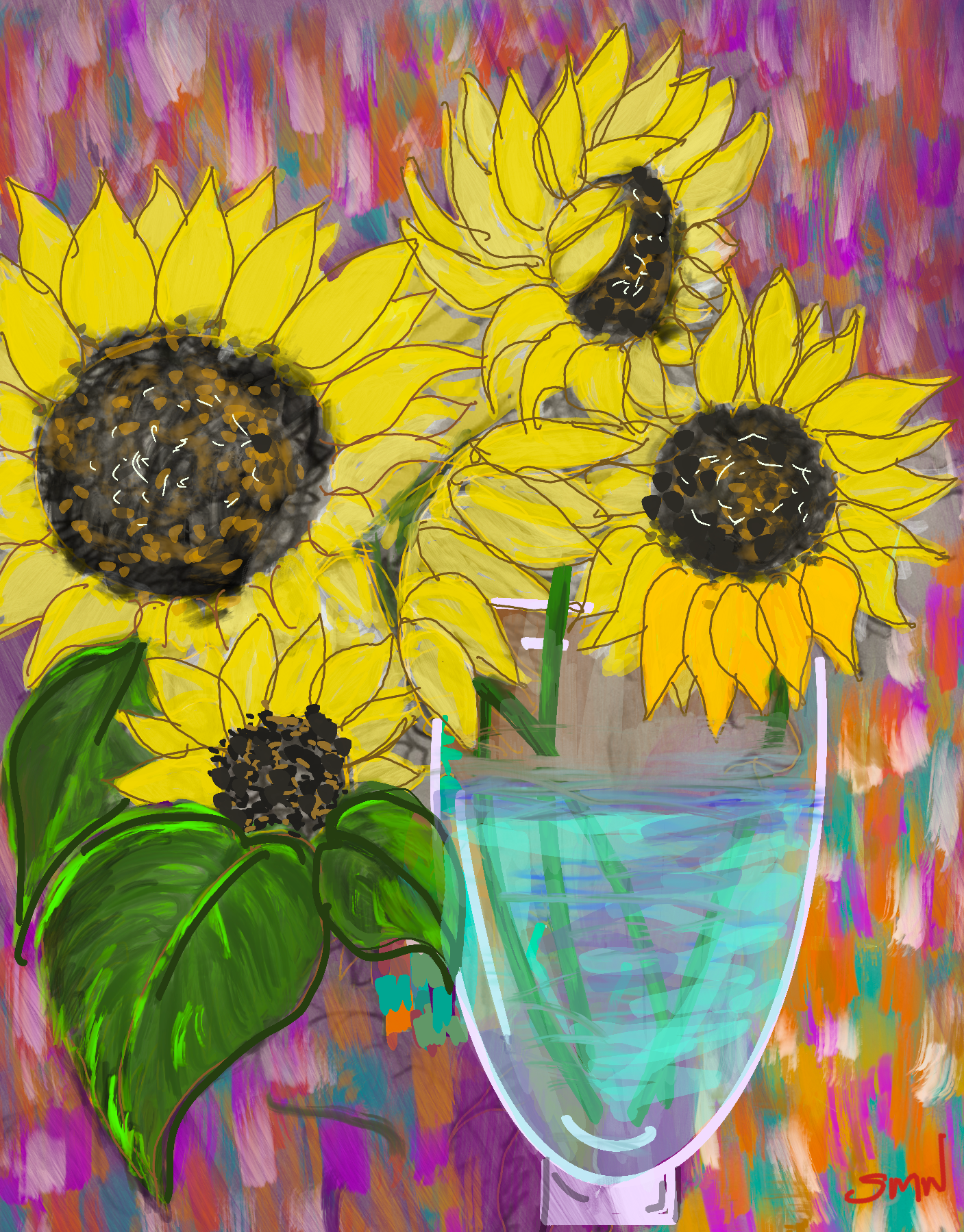 Bright Bouquets print